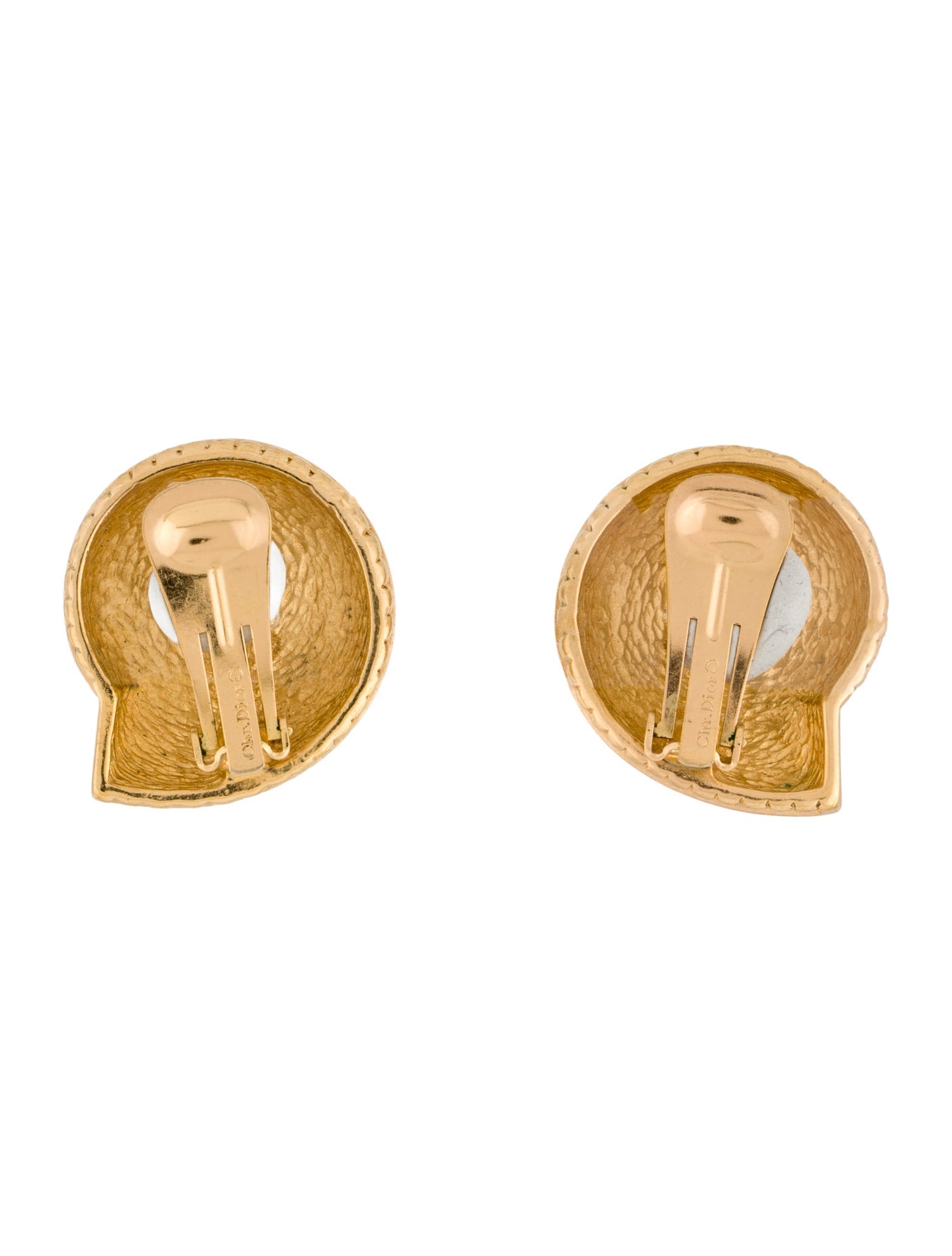 Christian Dior Vintage Faux Pearl Clip-On Earrings